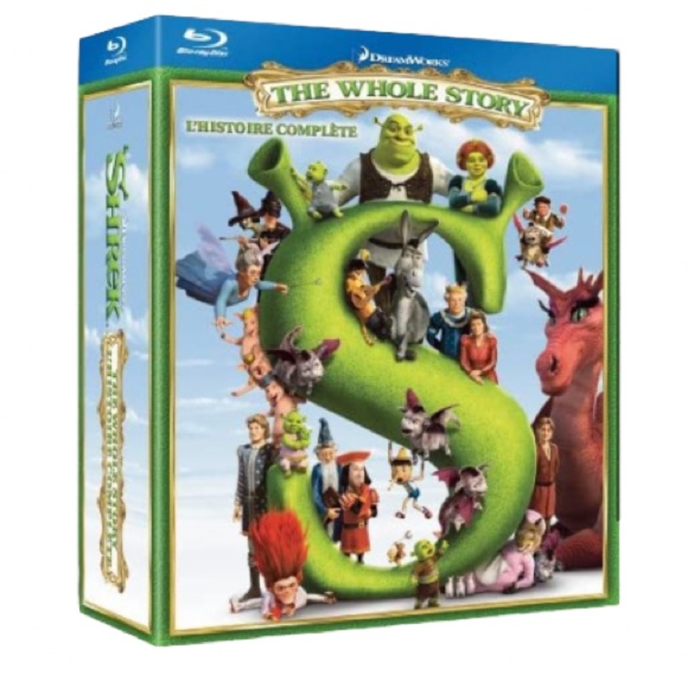 Dreamworks Shrek The Whole Story Movie Blu-Ray Collection Collectors Box